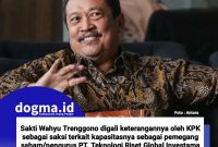 Menteri Kelautan dan Perikanan Republik Indonesia Sakti Wahyu Trenggono, Jumat (26/7), memenuhi panggilan penyidik KPK